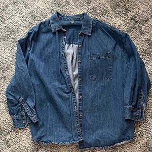NWOT Denim Button-Up